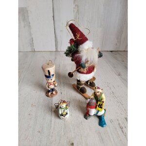 Santa claus coke soldier variety ornament Xmas set vintage